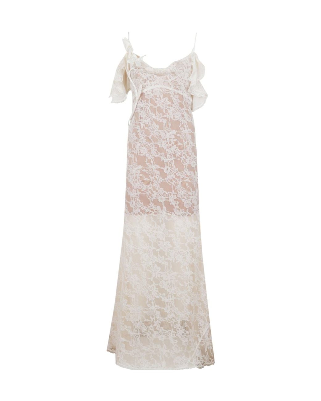 Self-Portrait Multicolor Floral Lace Maxi Dress