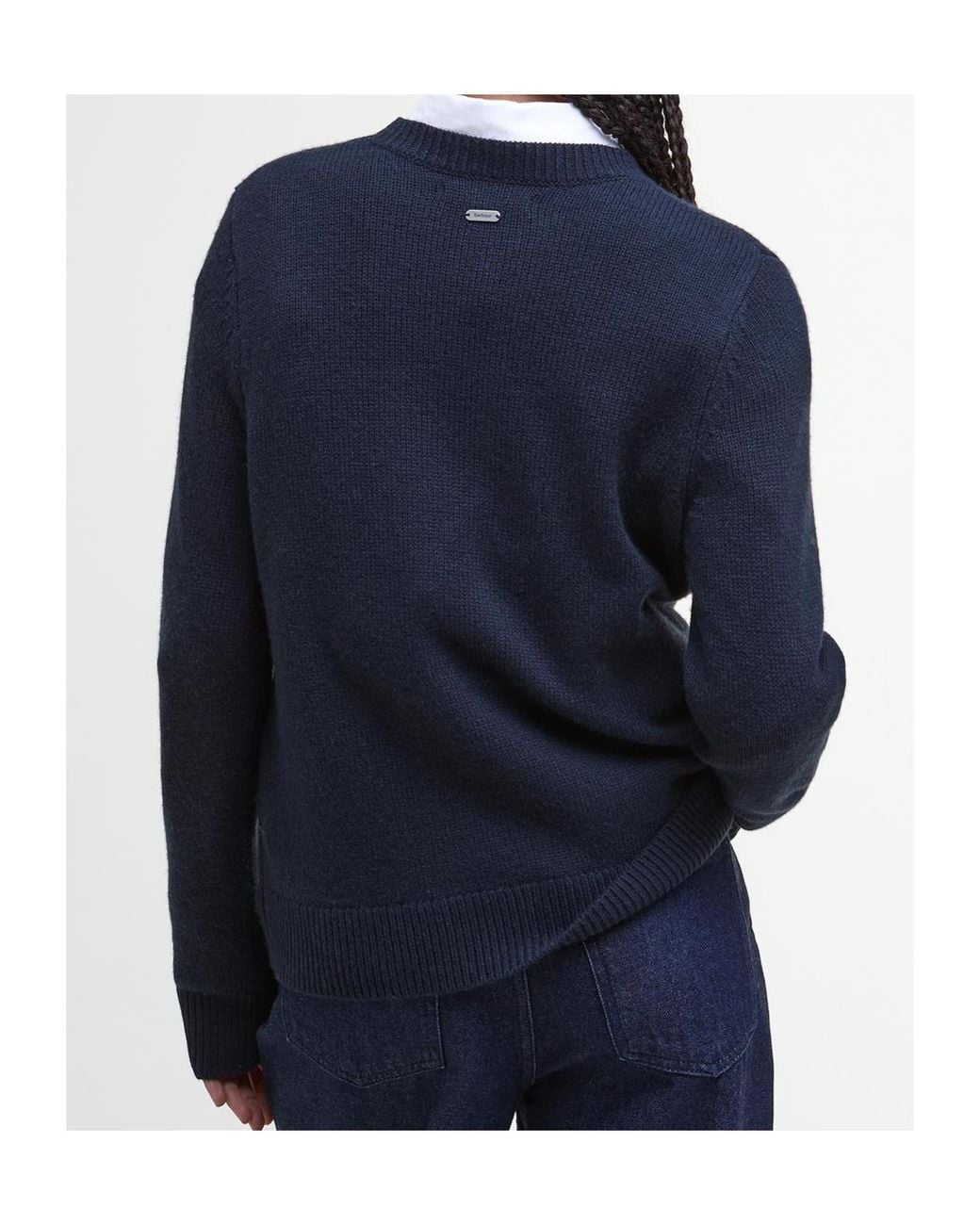 Barbour Blue Woodhouse Ribbed Crew-Neck Sweater