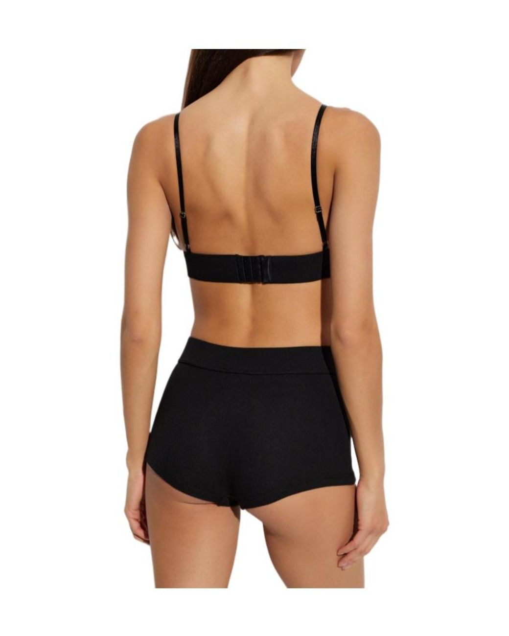 Palm Angels Black Cotton Bra