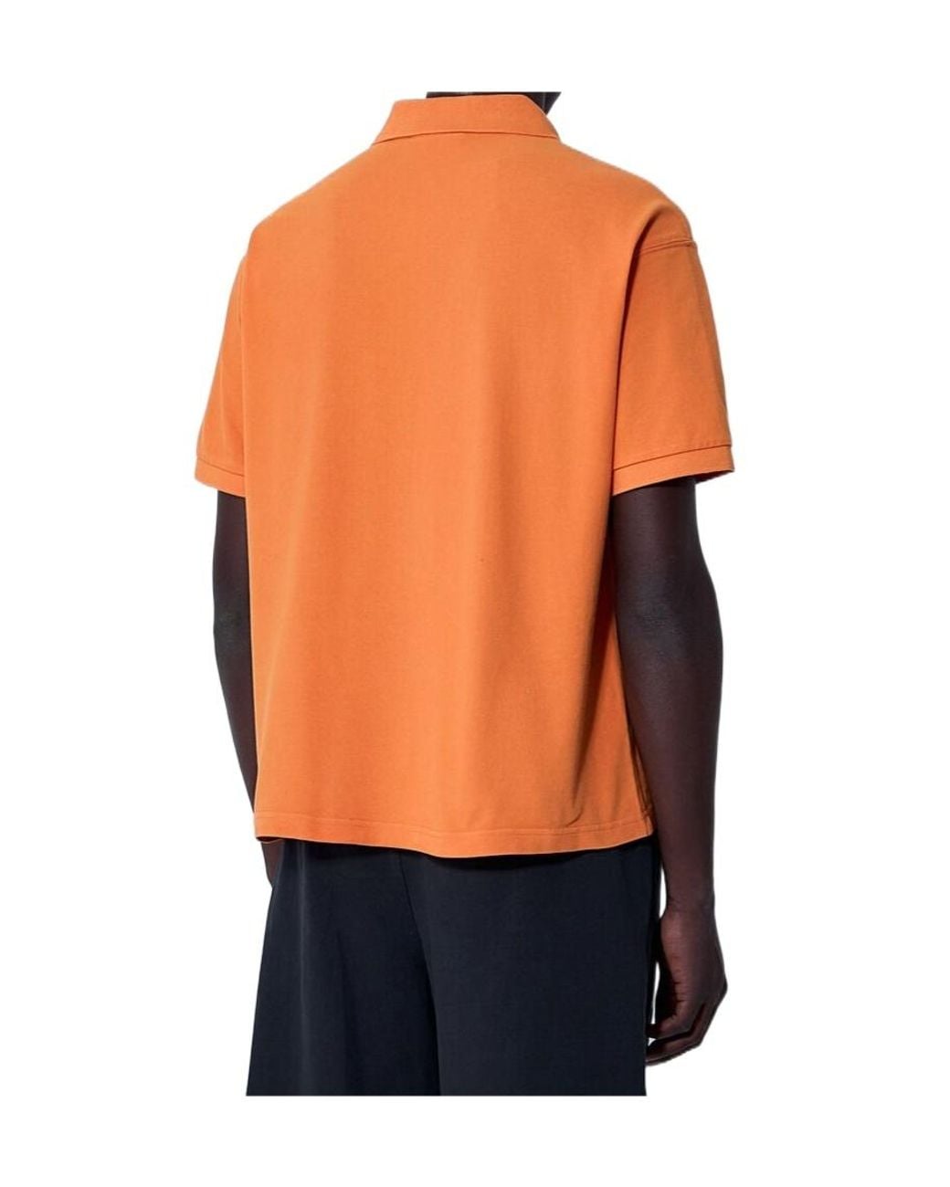 Stussy Orange Short-Sleeved Polo Shirt for men
