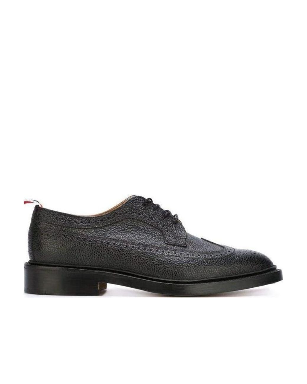 Thom Browne Black Classic Longwing Brogue Shoes for men