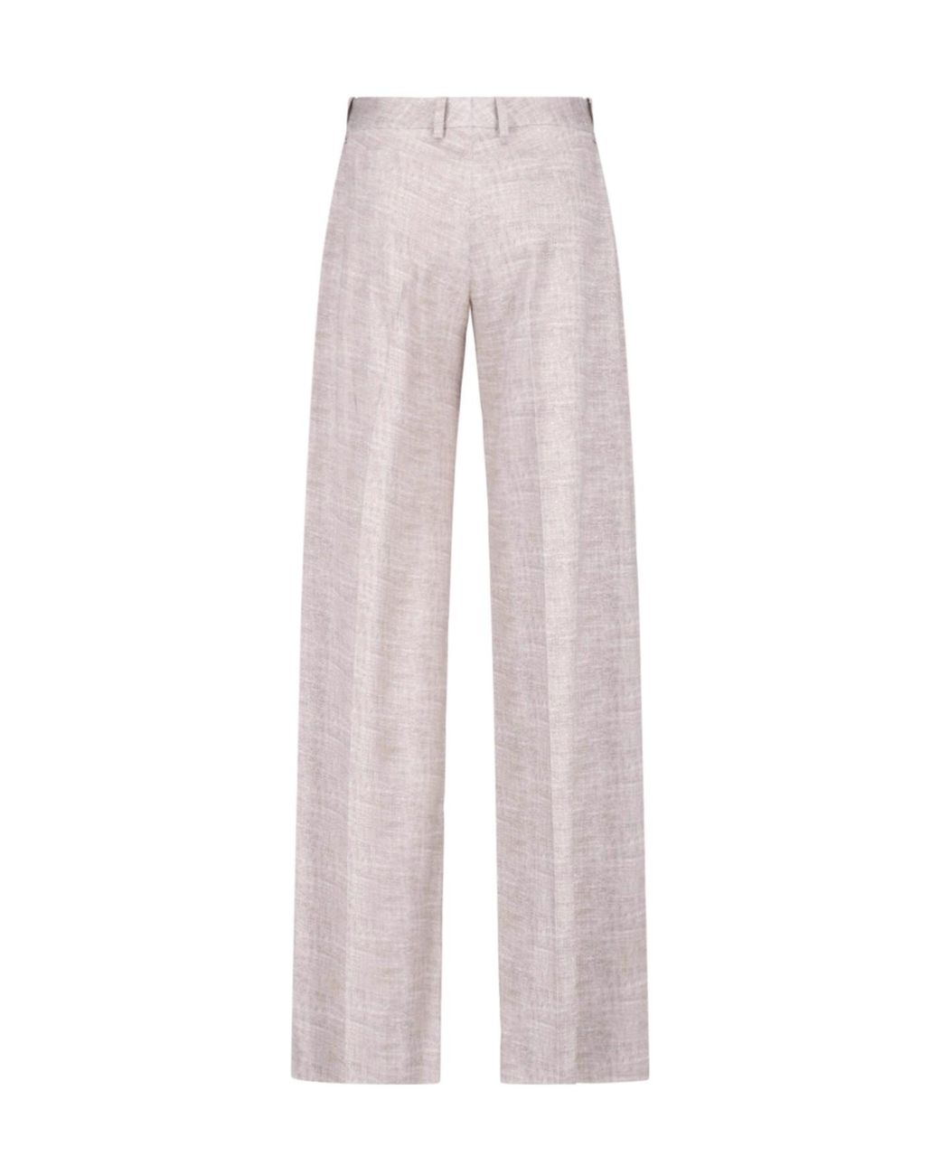 Ermanno Scervino Gray High-Rise Wide-Leg Pants