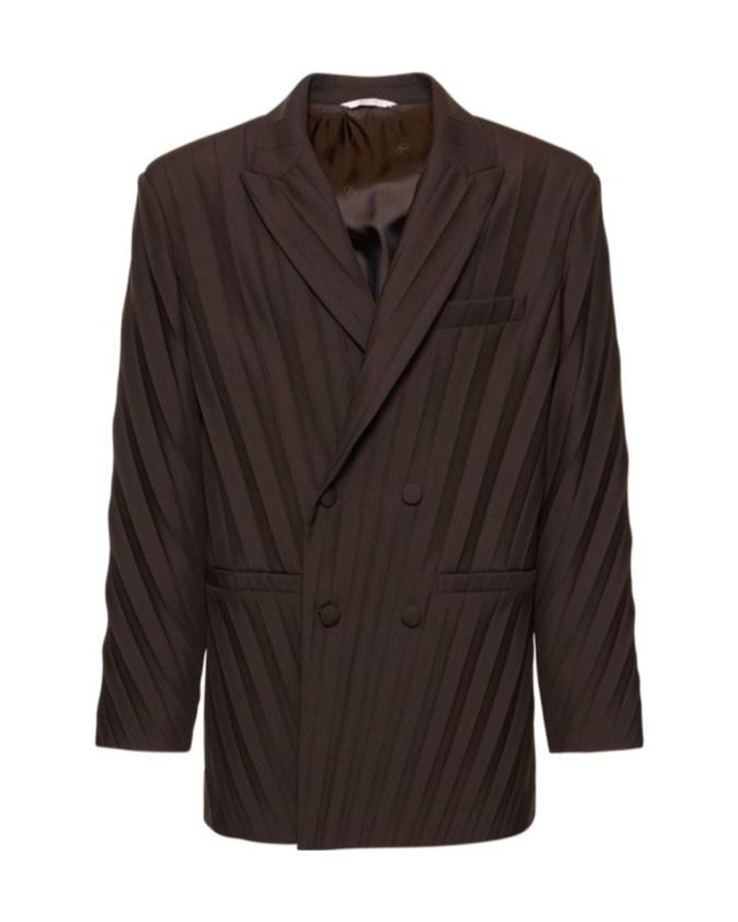 Valentino Brown Double-Breasted Blazer for men