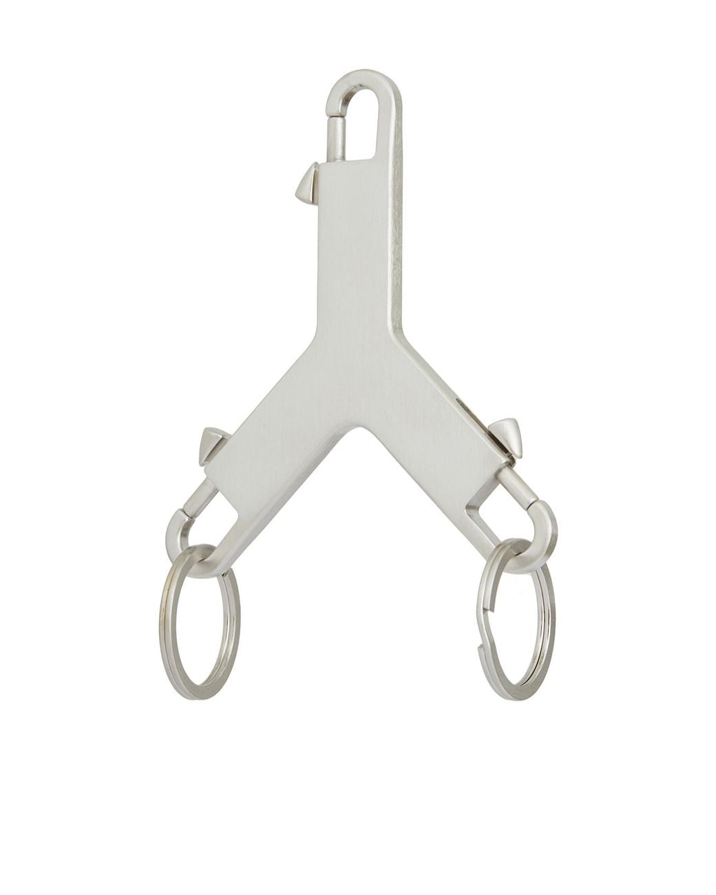 Rick Owens White Solid Color Keychain for men