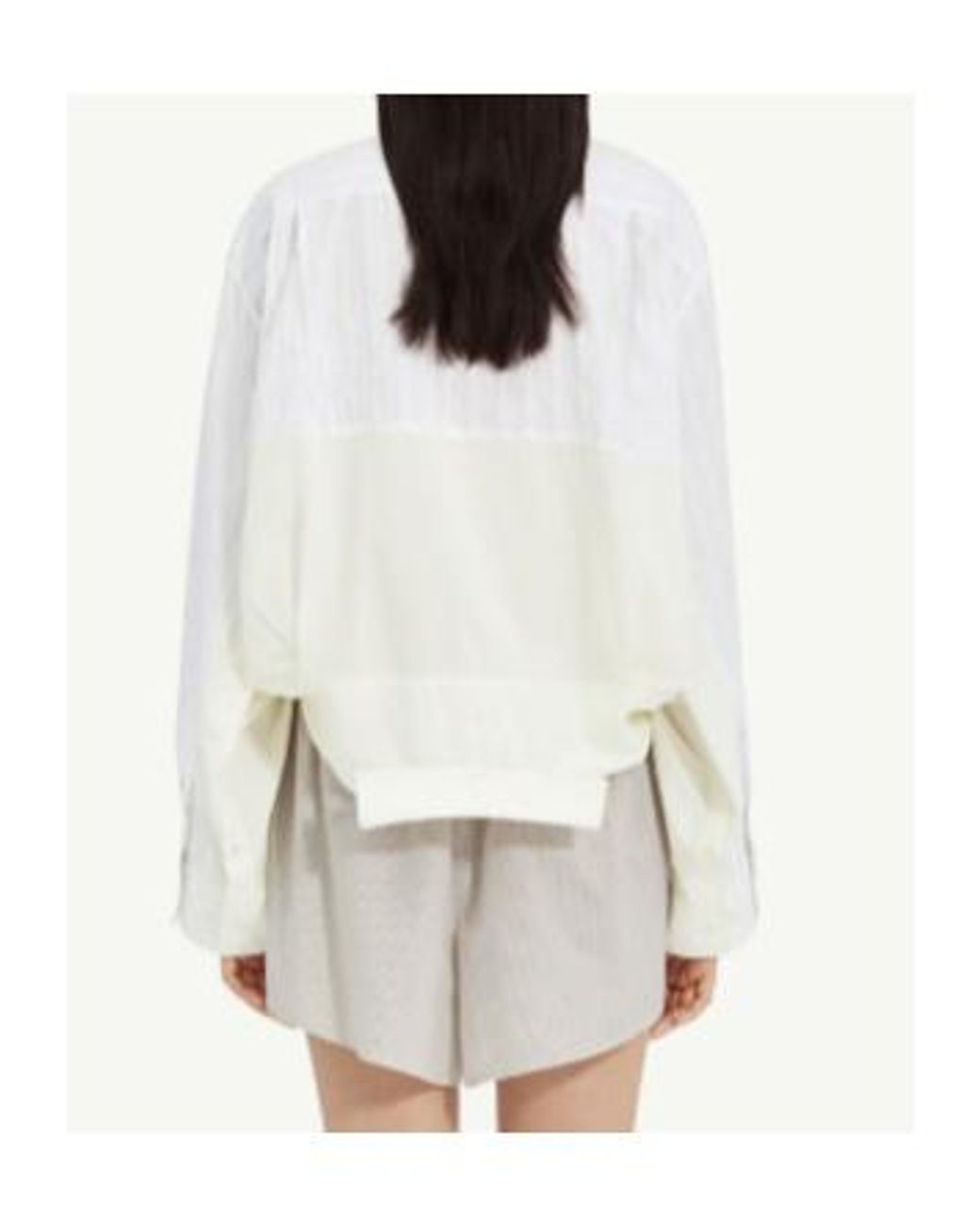 MM6 by Maison Margiela White Mirrored Poplin Shirt