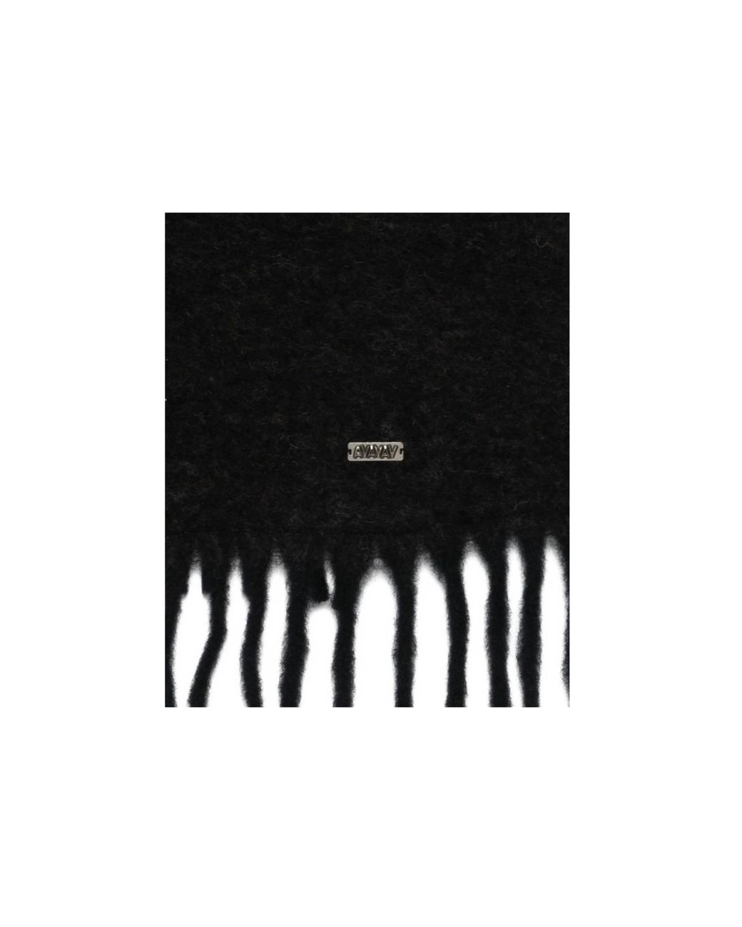 AVAVAV Black Fringed Scarf