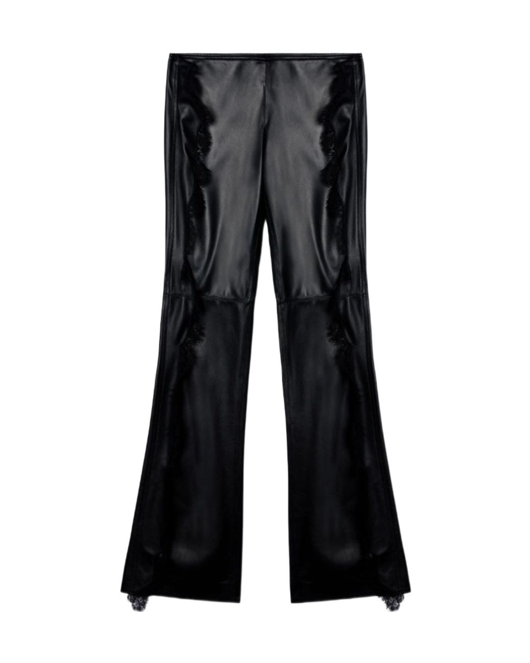 Off-White c/o Virgil Abloh Black Lace Detailed Straight-Leg Trousers