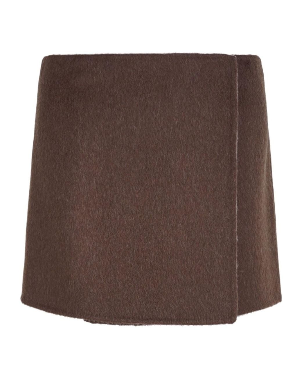 P.A.R.O.S.H. Brown Wrap Skirt