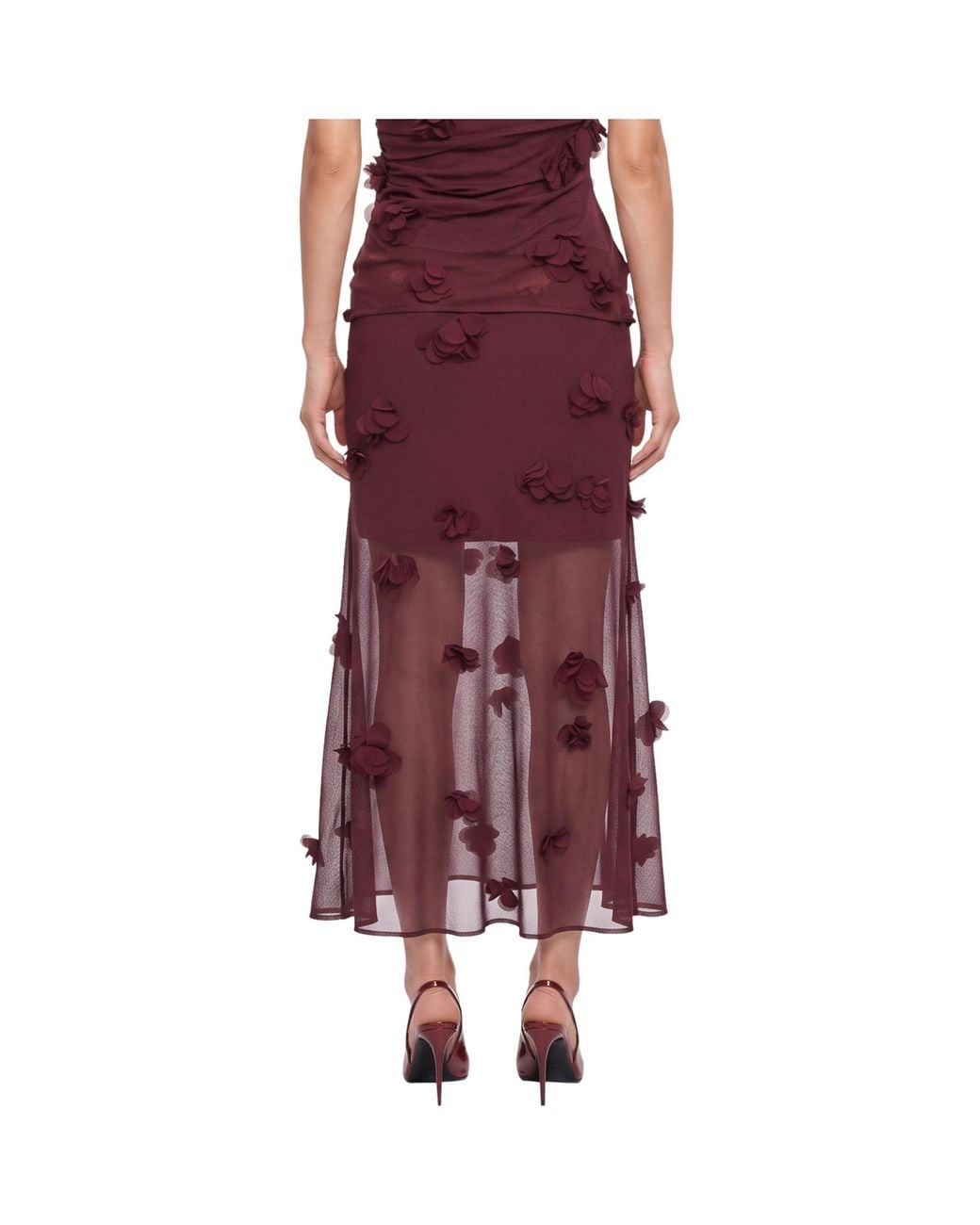Jonathan Simkhai Purple Cora Floral Detailed Skirt
