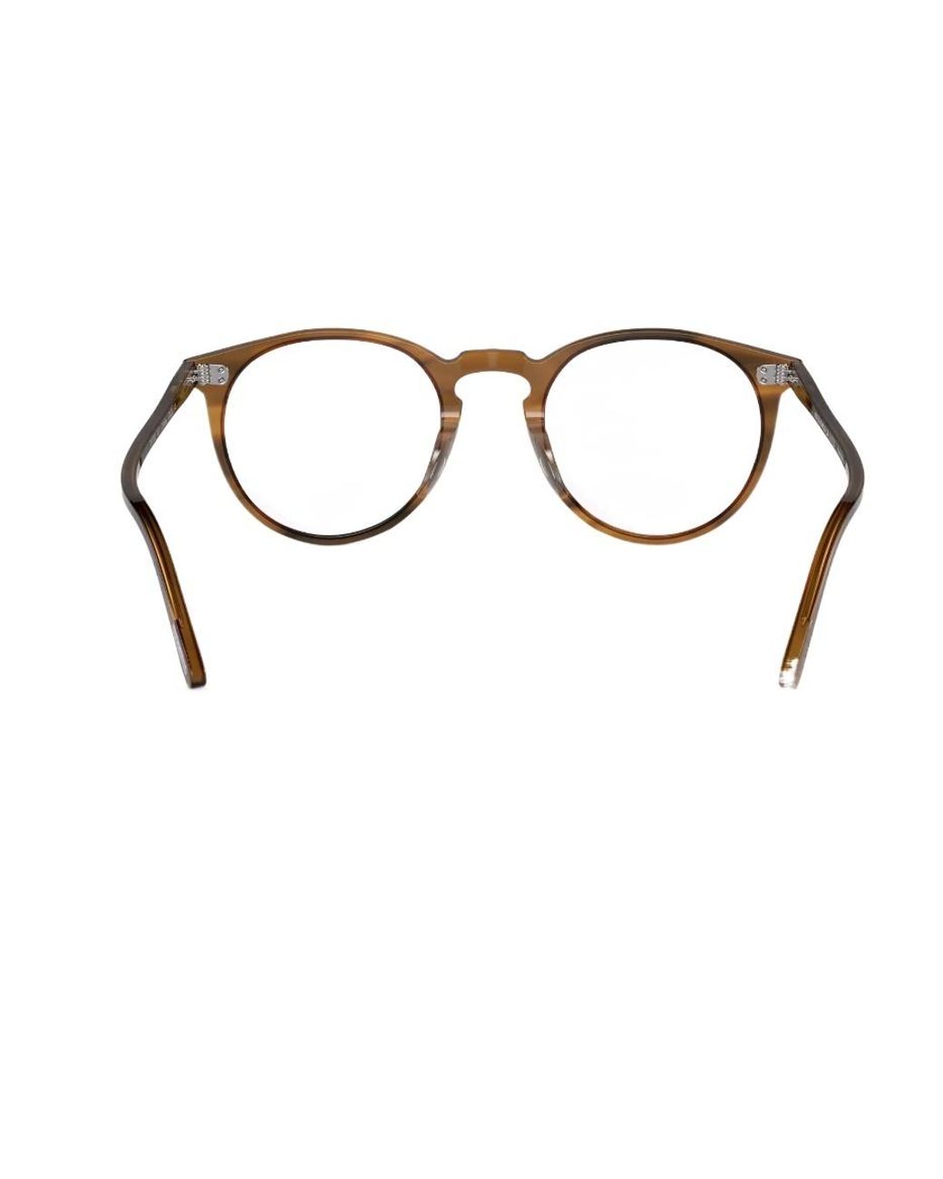 Oliver Peoples Metallic Oval Frame Glasses for men
