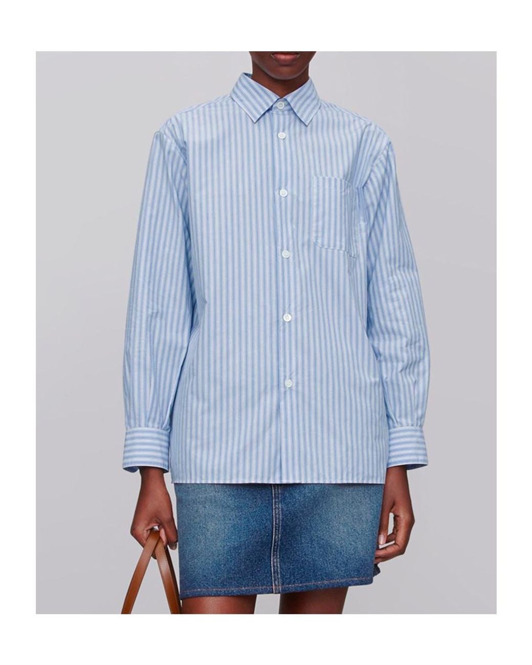 A.P.C. Blue 90S Vintage-Style Shirt