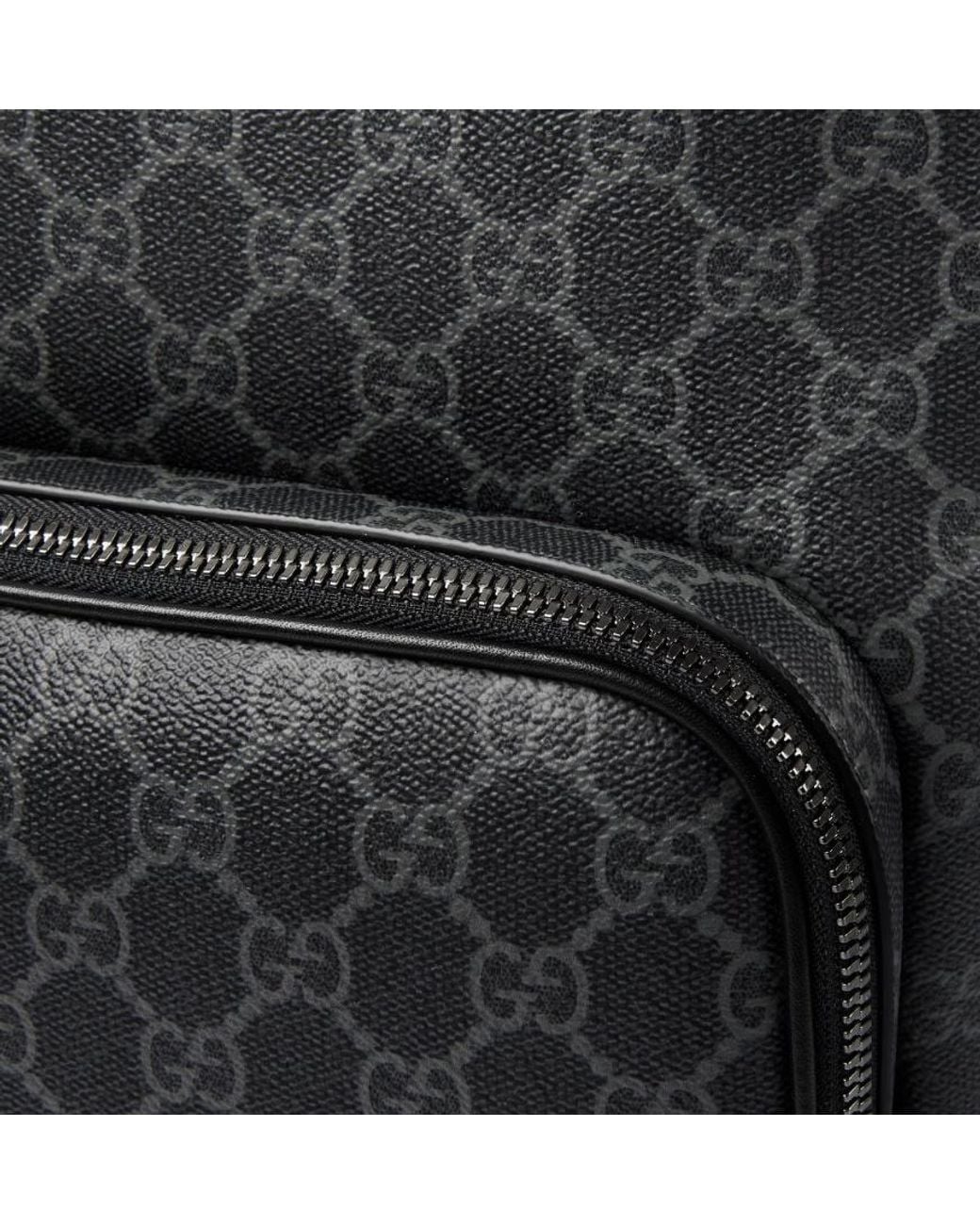 Gucci Black Gg Emblem Medium Backpack for men