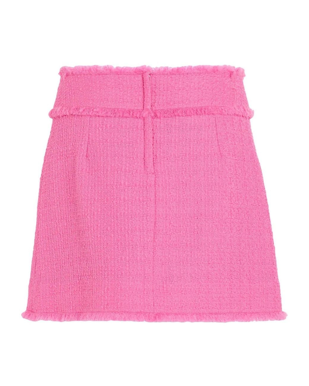 Dolce & Gabbana Pink A-Line Wool-Blend Midi Skirt