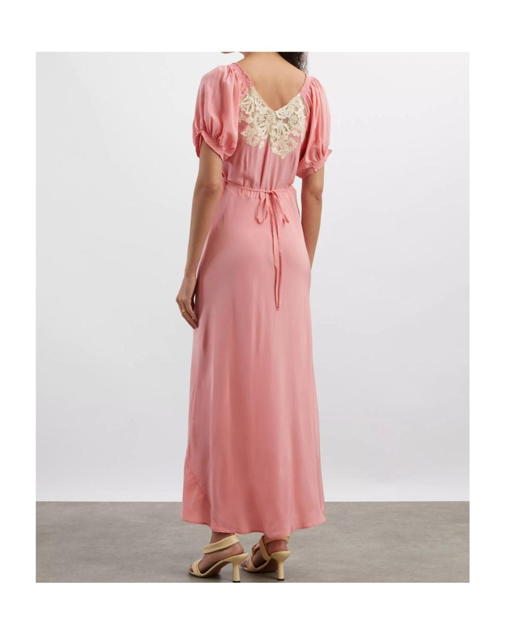 Rixo Pink Short-Sleeved Dress