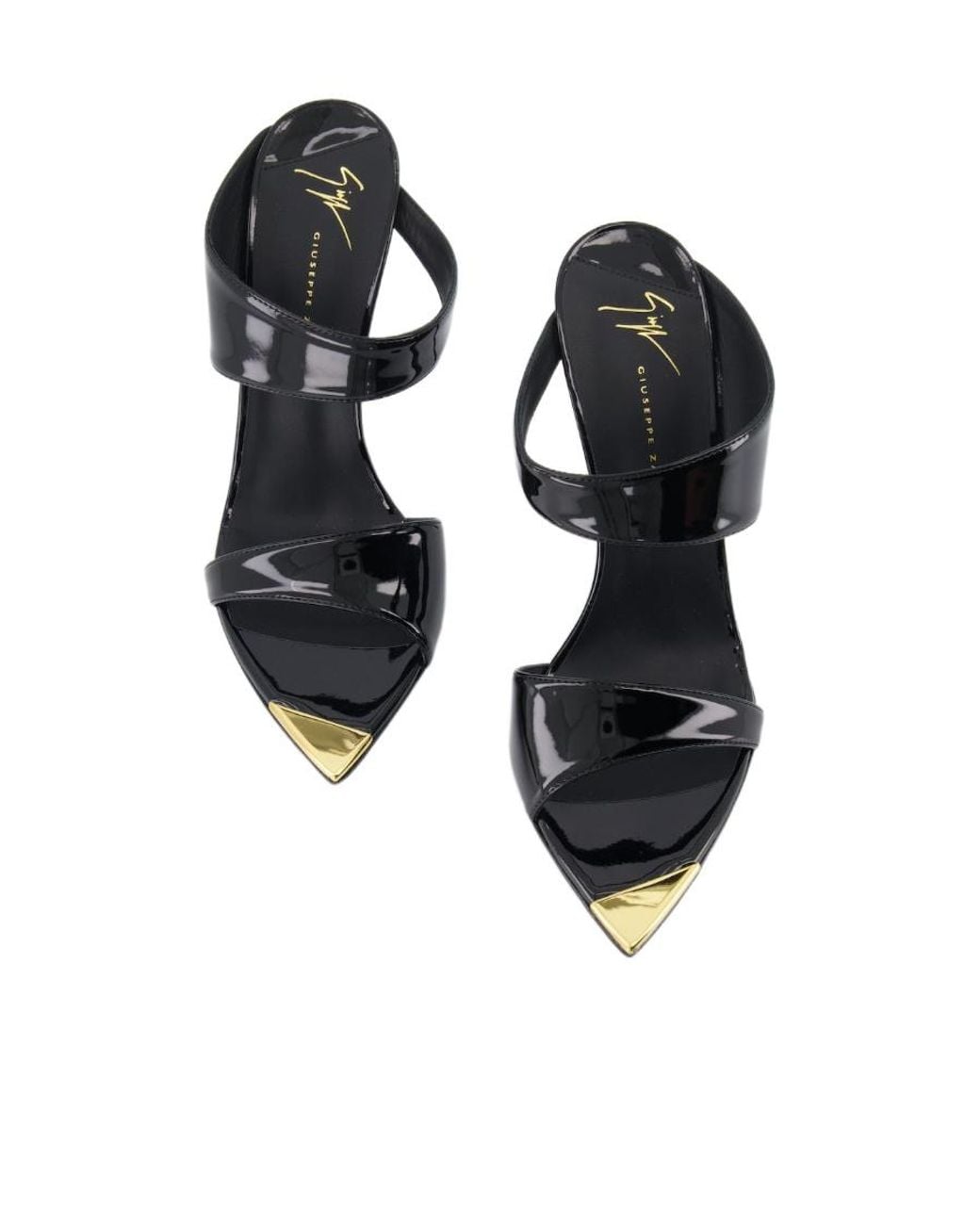 Giuseppe Zanotti Black Intriigo Allure 90Mm Patent-Finish Mules
