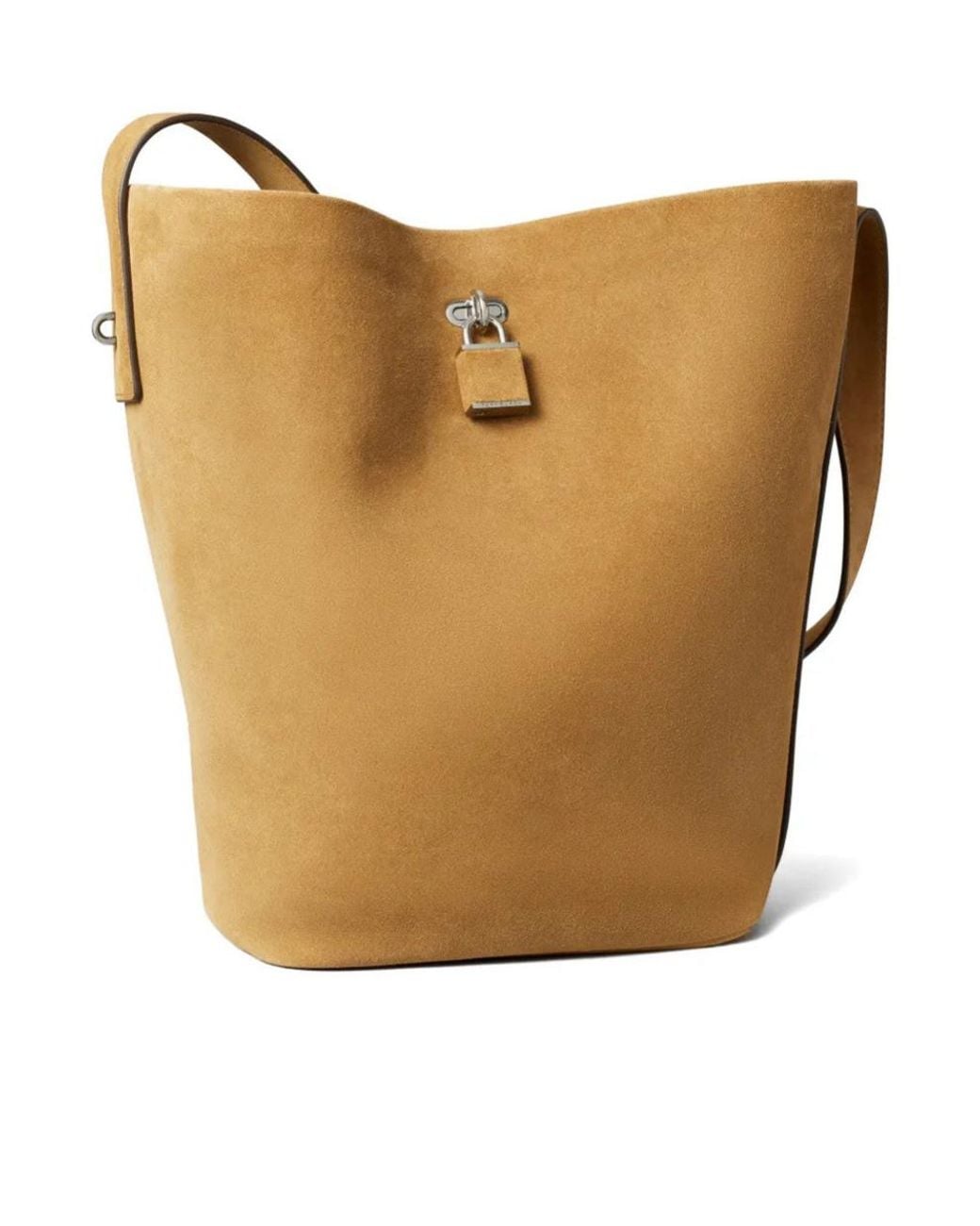 Tory Burch Brown Slim Lock Bucket Bag