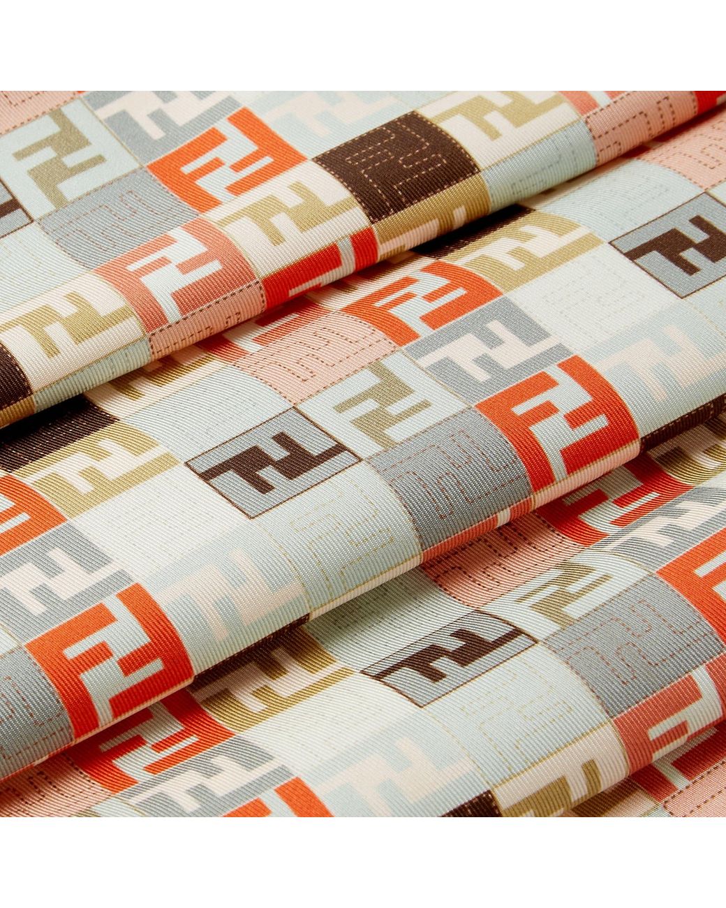 Fendi White Monogrammed Square Scarf