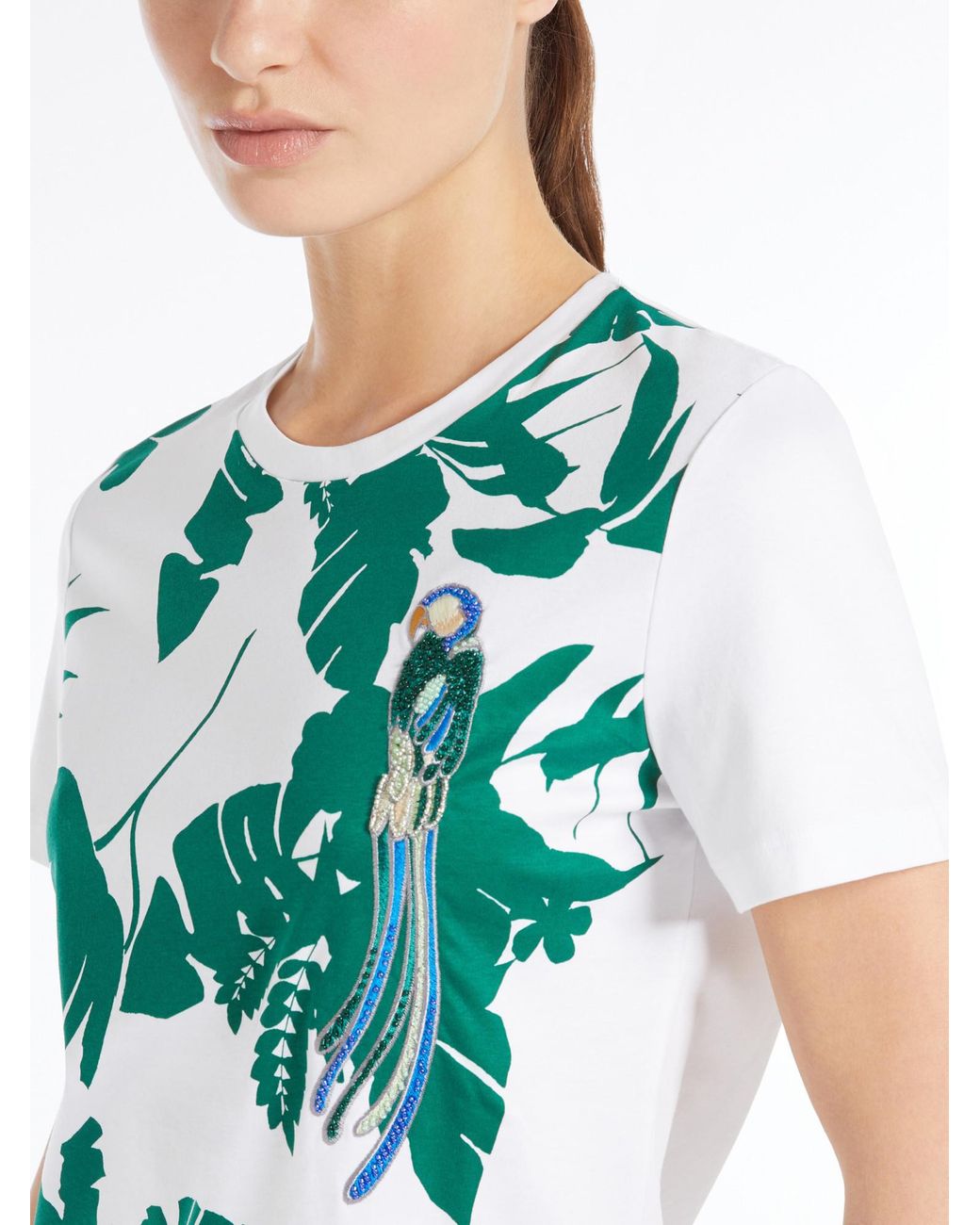 Max Mara Green Studio Embellished Crewneck T-Shirt