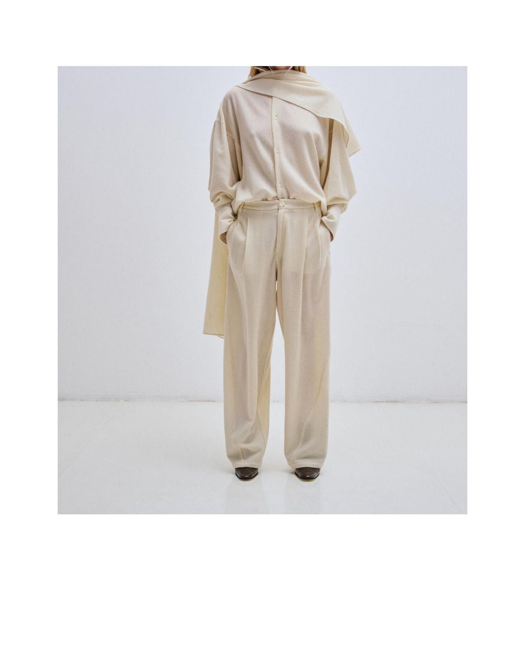 DARKPARK Natural Phebe Pleated Pants