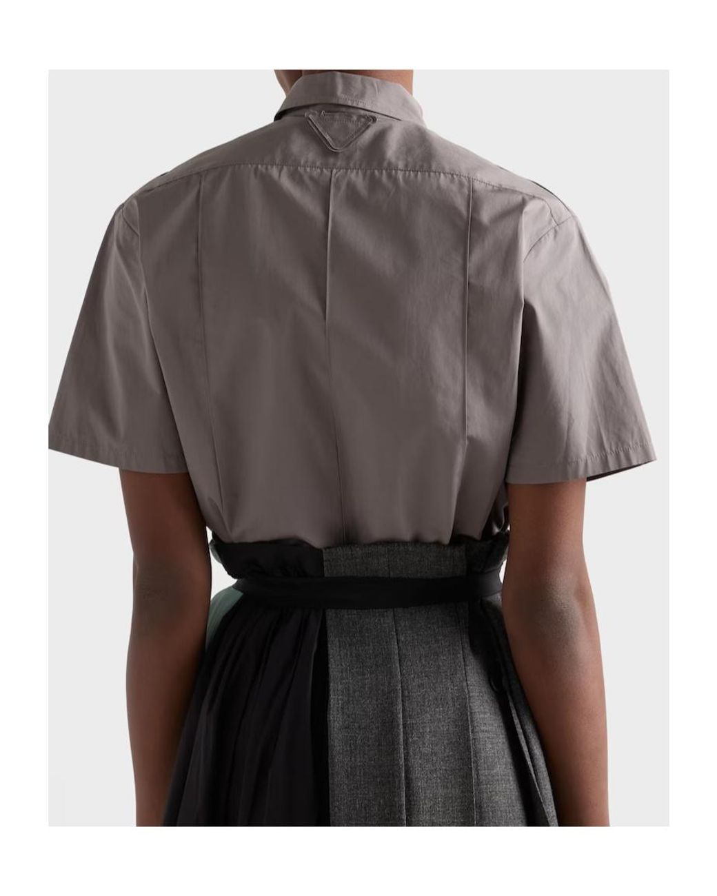 Prada Gray Short-Sleeved Utility Shirt