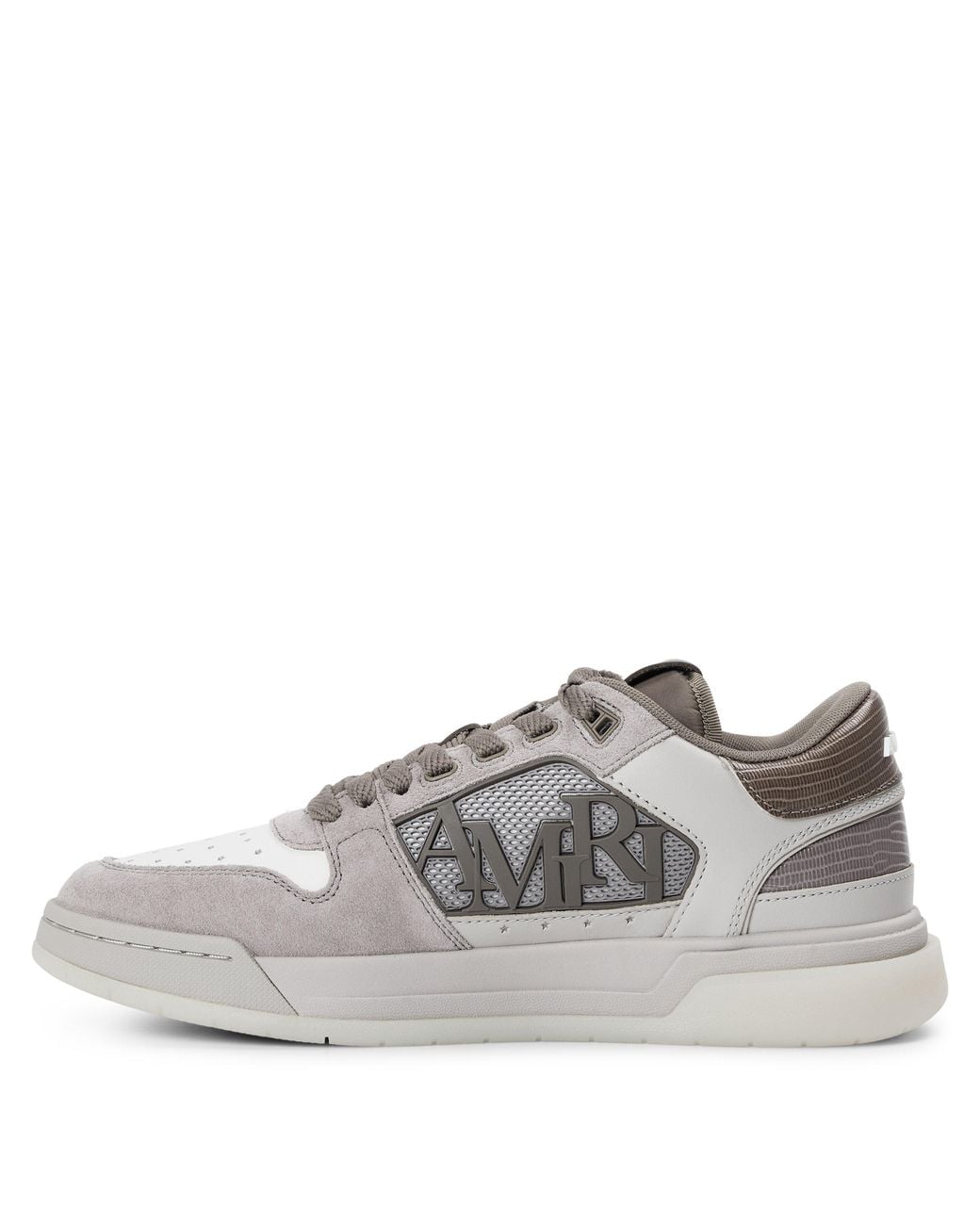 Amiri Gray Patchwork Low-Top Sneakers for men