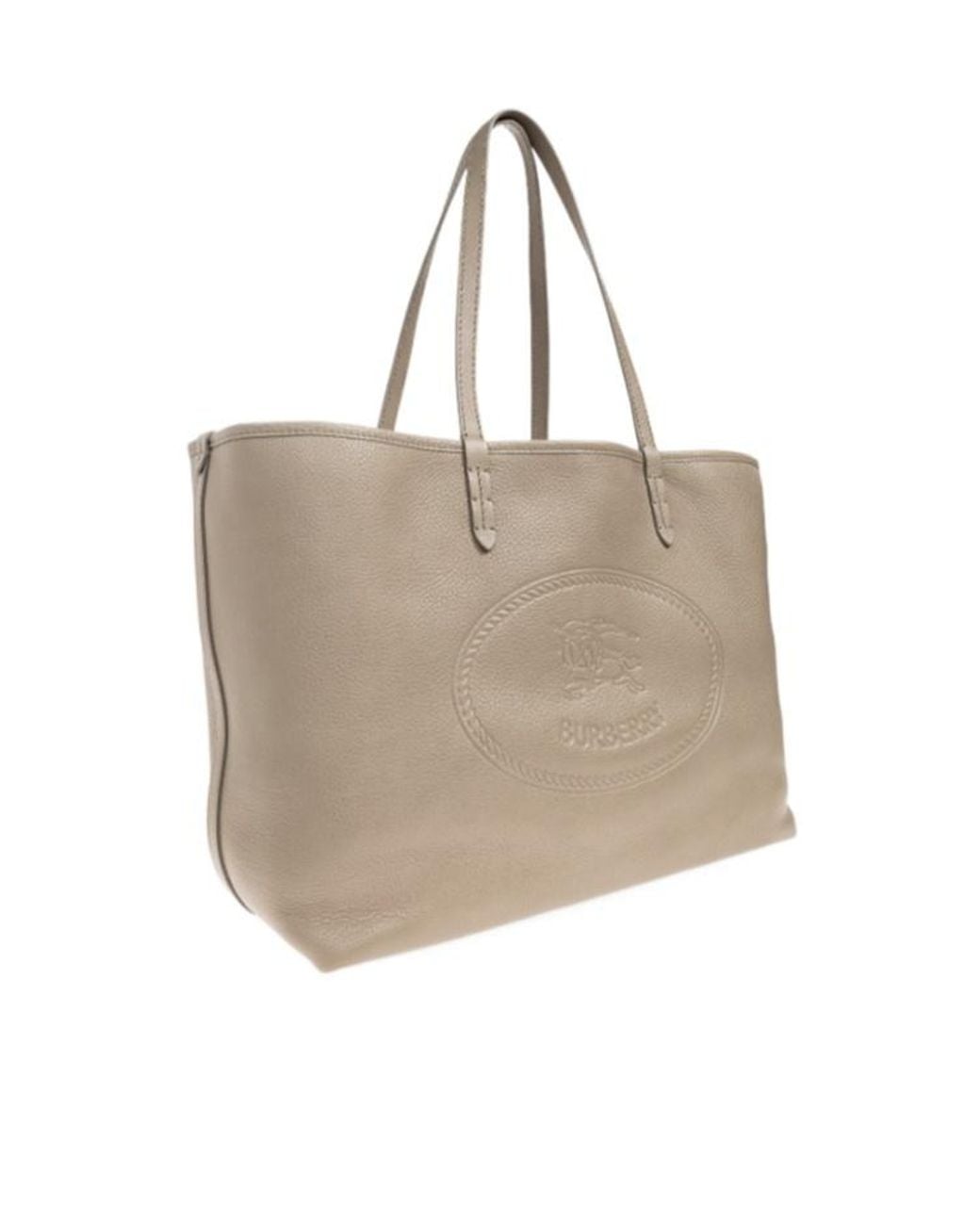 Burberry Natural Highlands Ekd Embossed Medium Tote Bag