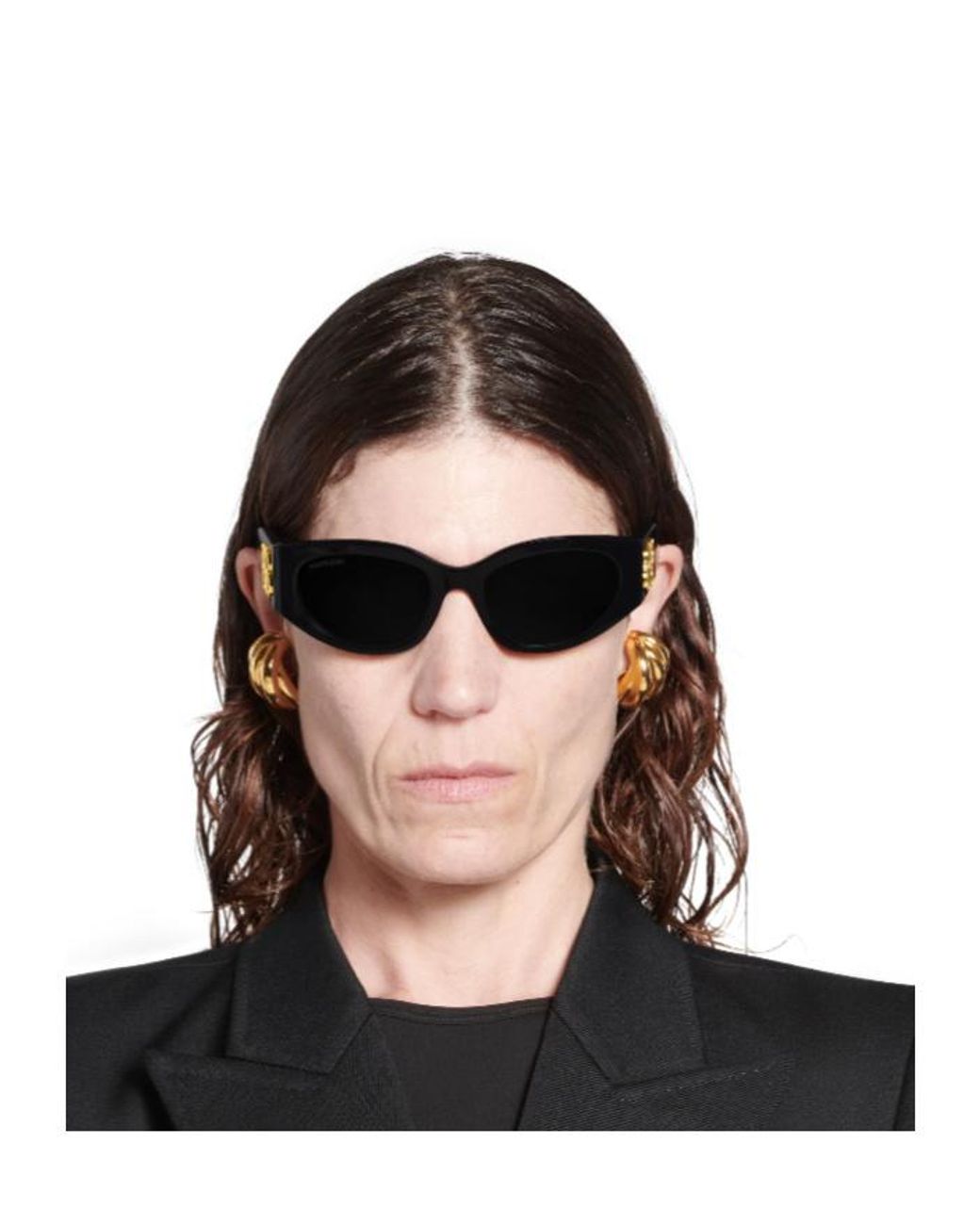 Balenciaga Black Eyewear Bossy Round-Frame Sunglasses