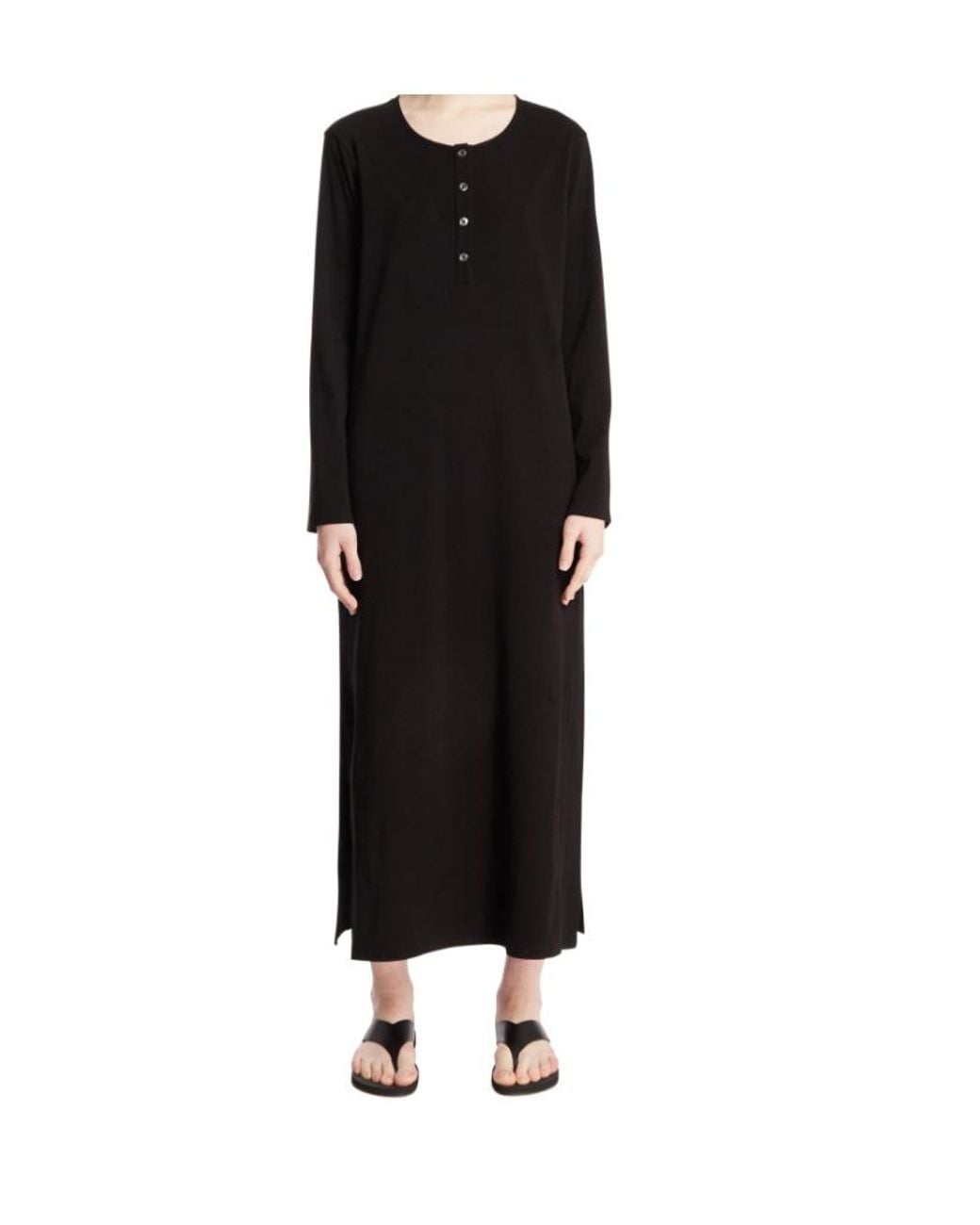 The Row Black Long Sleeve Dress