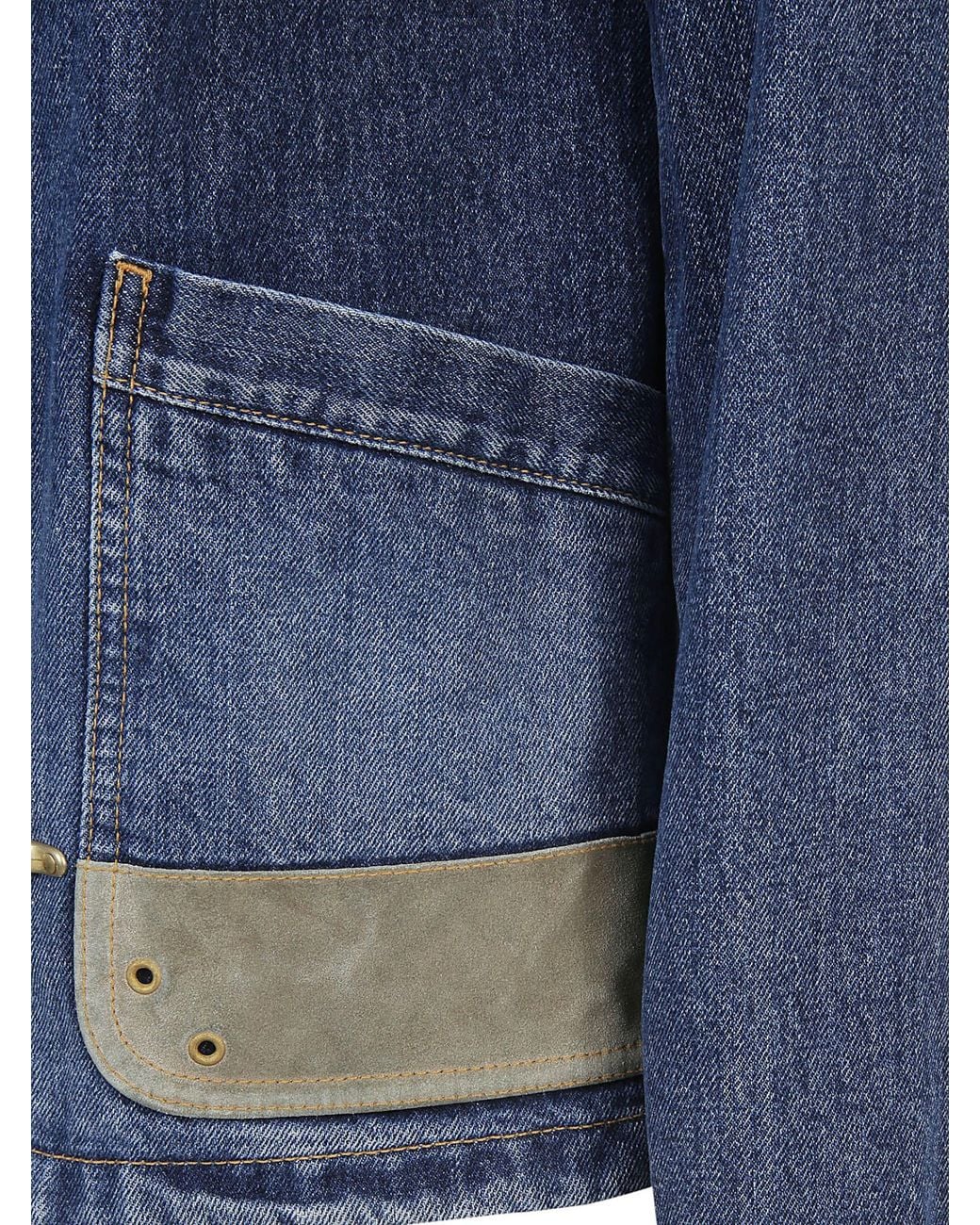 Fay Blue Hook-Closure Denim Jacket