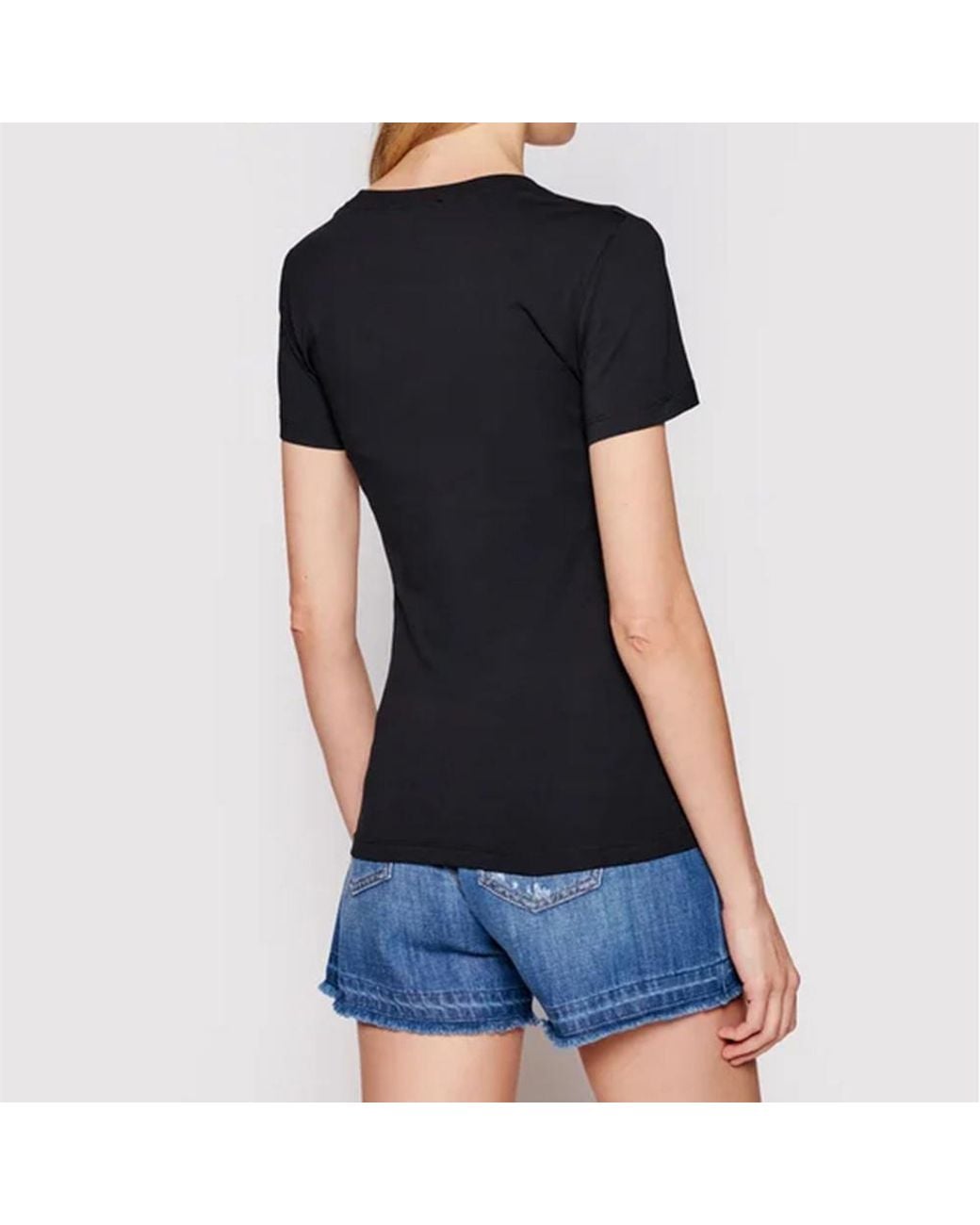 Moschino Black Crew Neck Logo T-Shirt