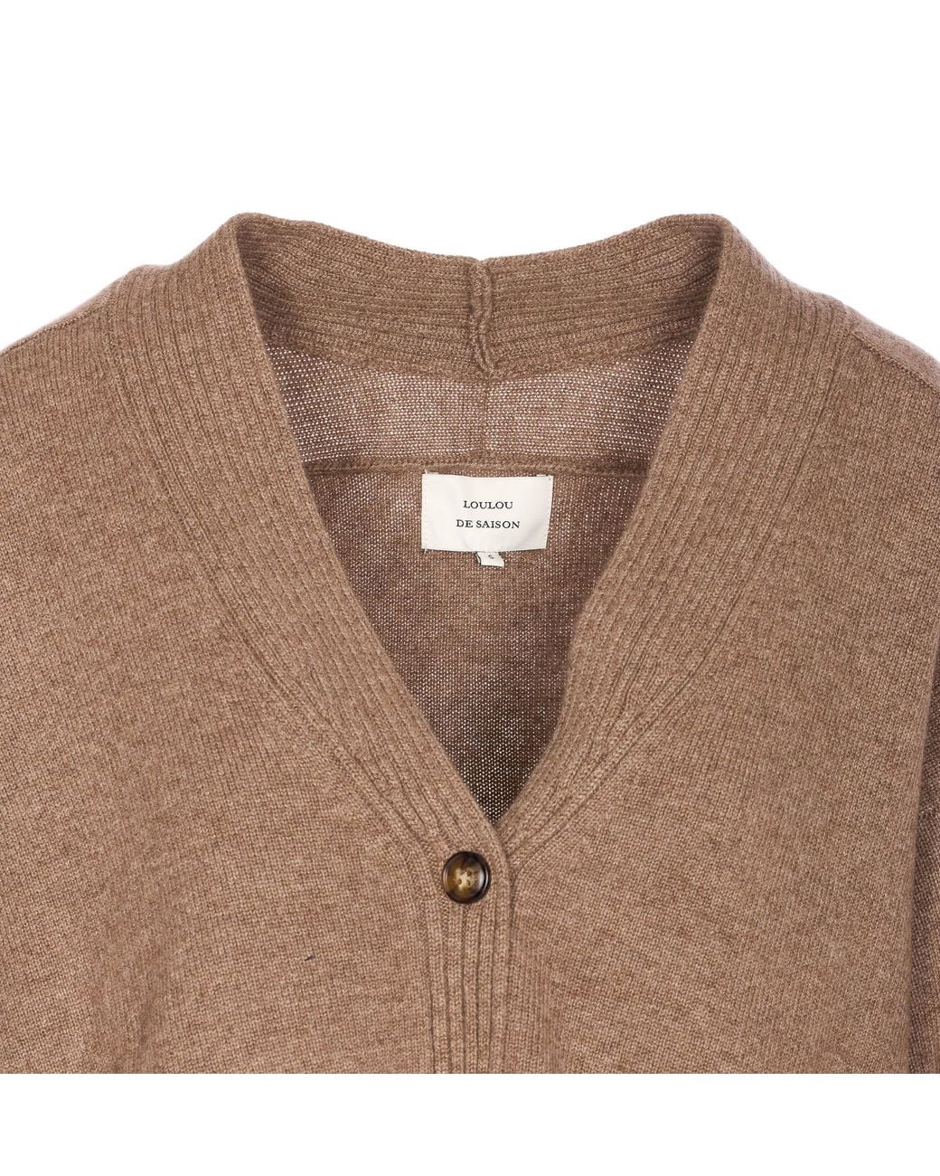 Loulou de Saison Brown Kaia V-Neck Cardigan