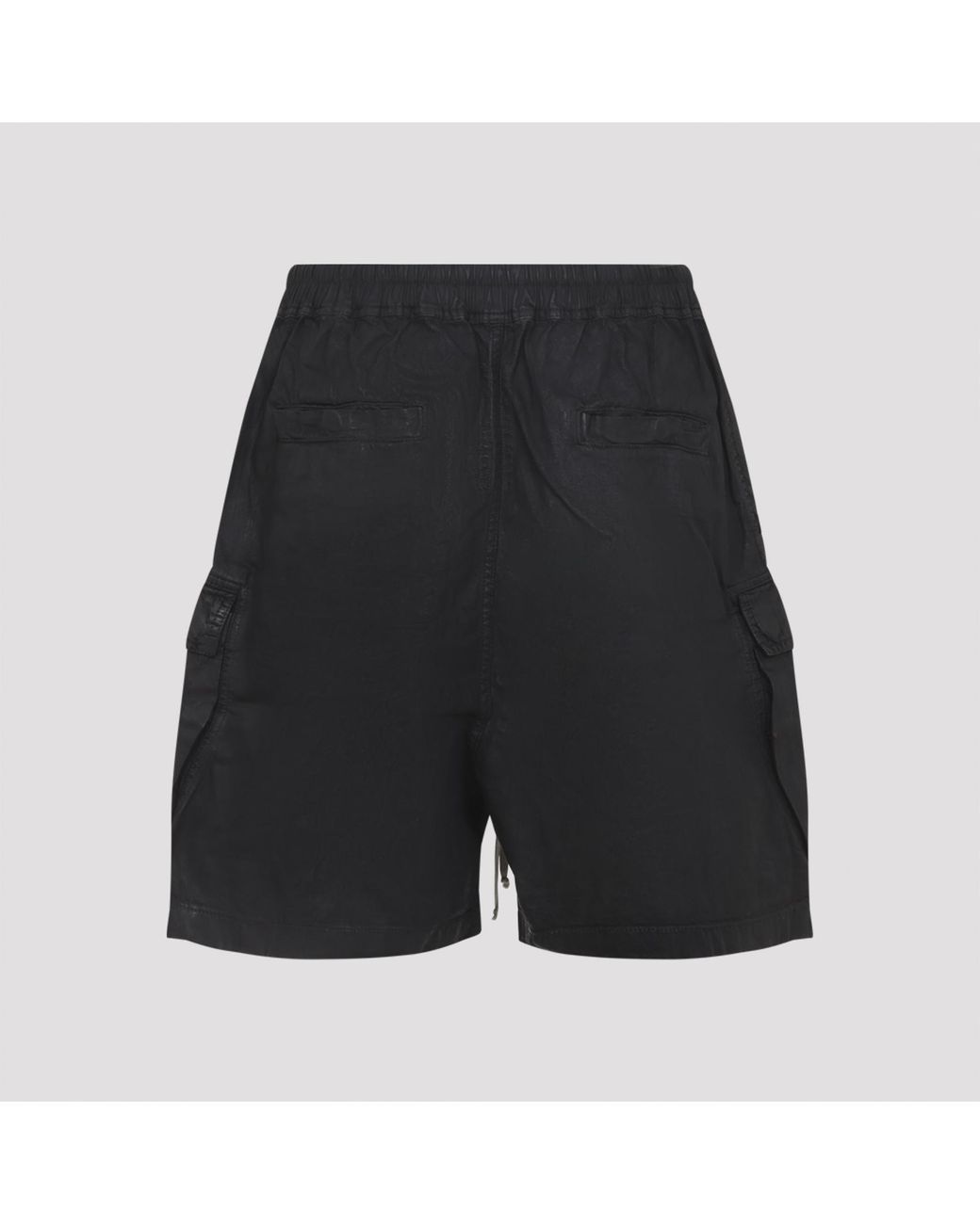 Rick Owens Black Drkshdw Denim Cargobela Shorts for men