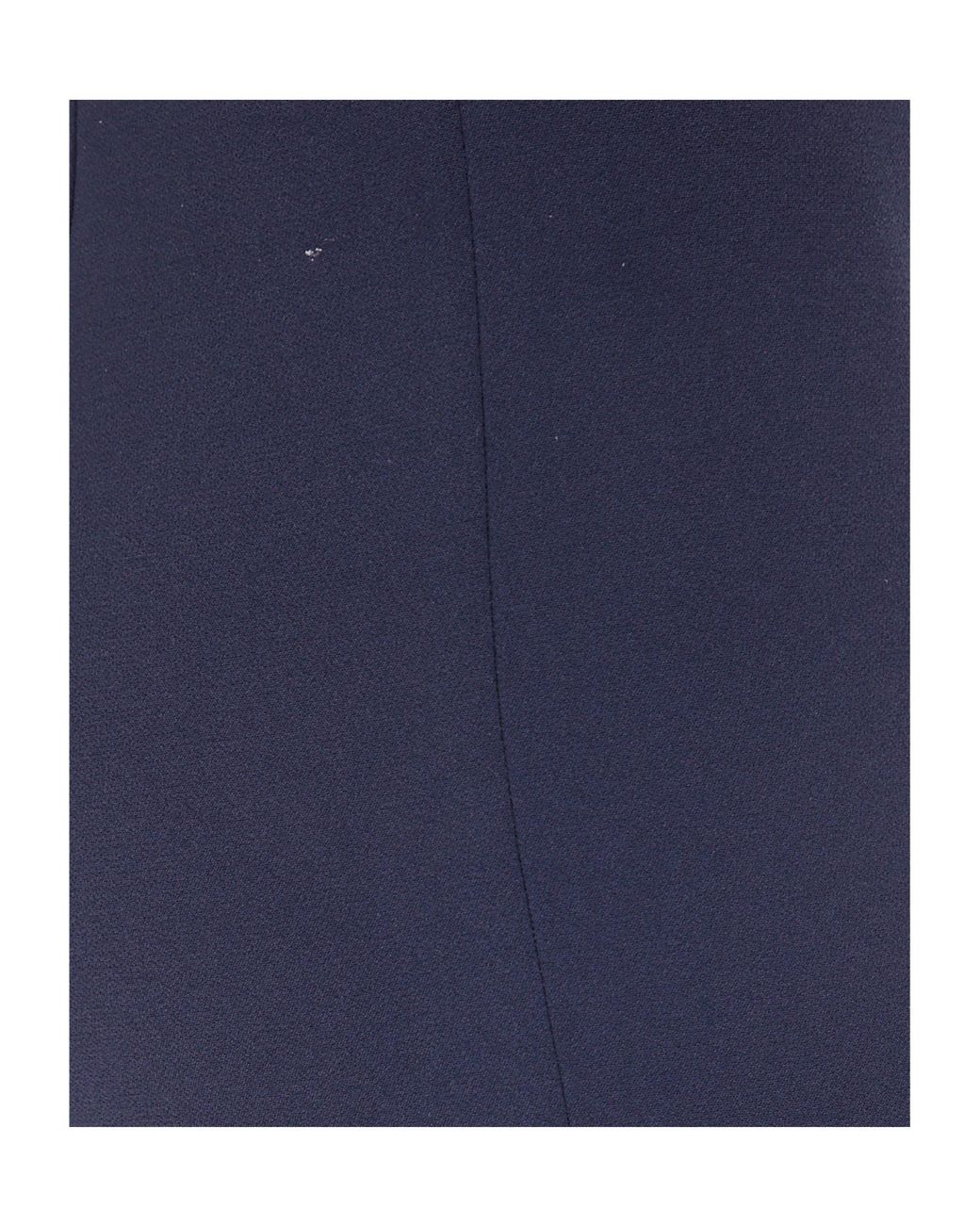 Twinset Blue Crêpe Fitted Trousers