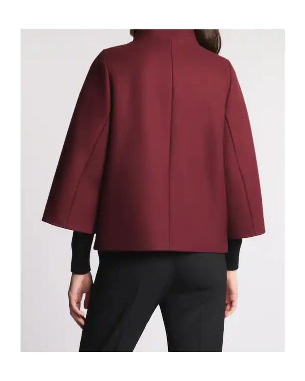 Fay Red Hook-Closure Wool Cape