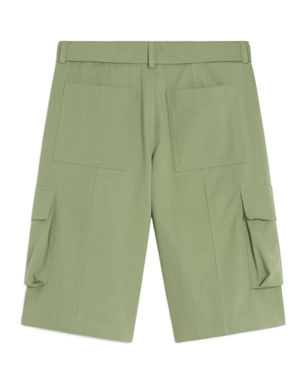Maison Kitsuné Green Maison Kitsuné Belted Bermuda Shorts for men
