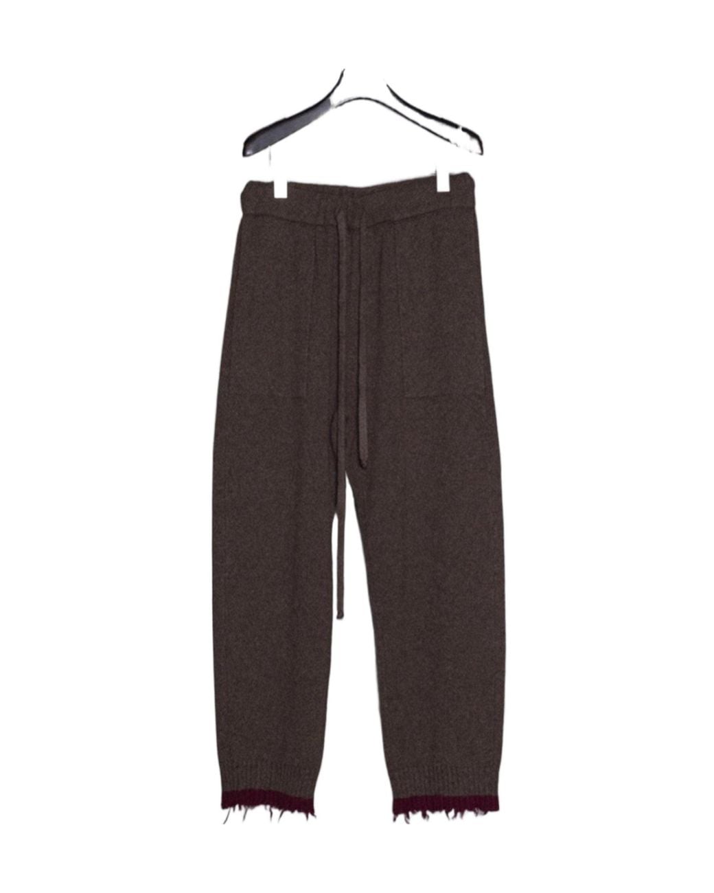 Uma Wang Multicolor Darkbrown Knit Trousers