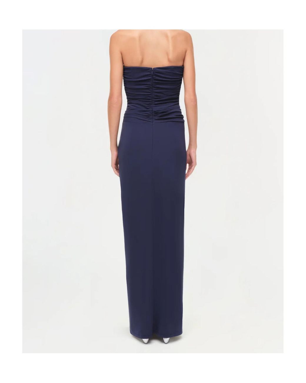 Jonathan Simkhai Blue Strapless Knit Gown