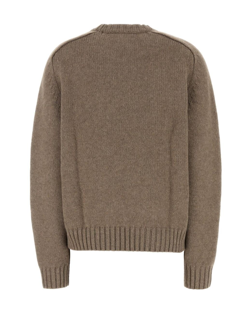 Khaite Brown Long-Sleeved Crewneck Jumper