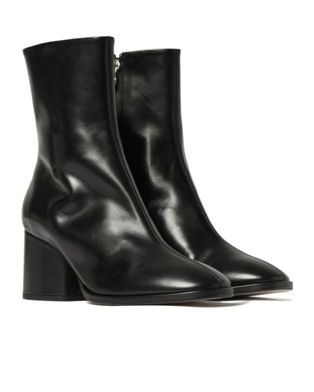 Aeyde Black Chunky Heeled Ankle Boots