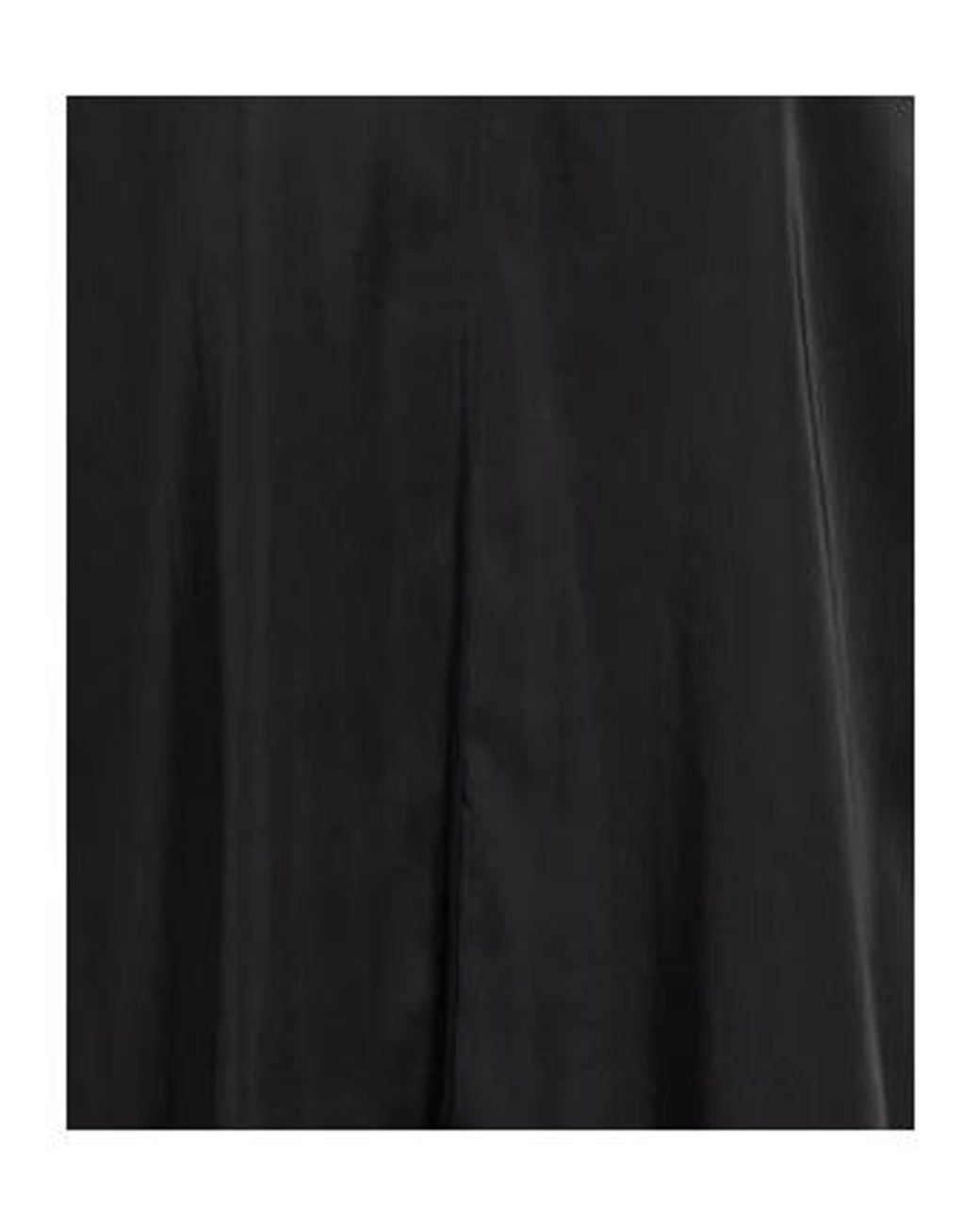 Rick Owens Black Solid-Color Satin Short-Sleeve V-Neck Top