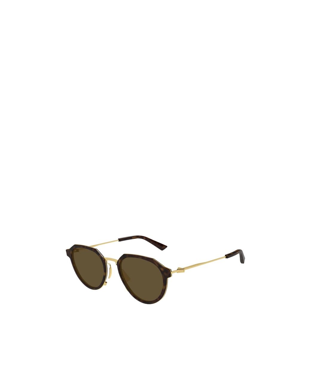 Bottega Veneta Metallic Eyewear Oval Frame Sunglasses for men