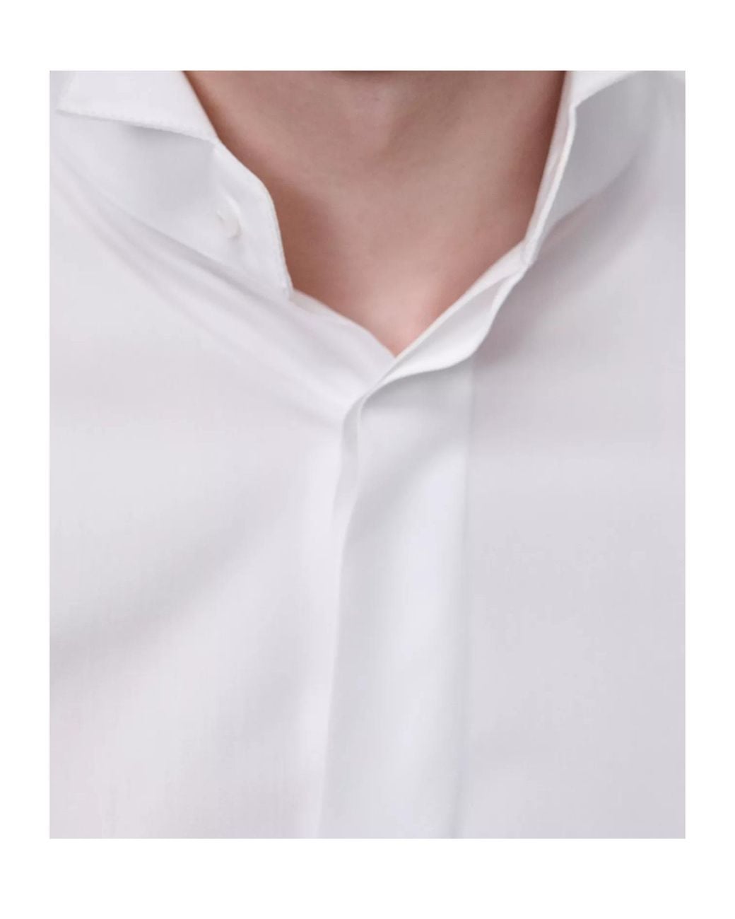 Dior White Chemise De Smoking A Col Casse for men