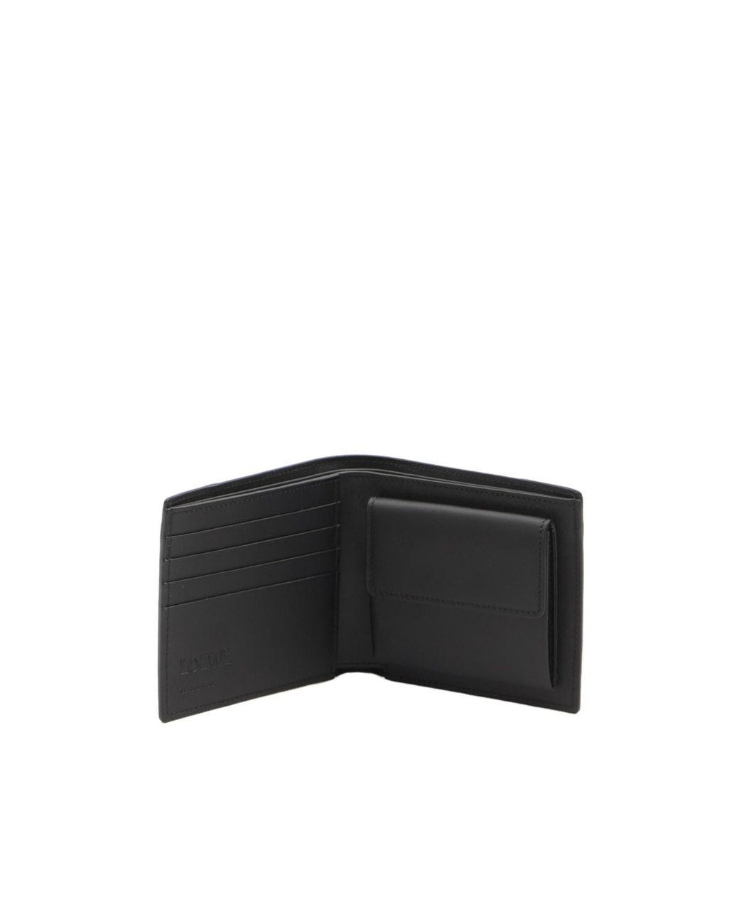 Loewe Black Logo Embossed Bi-Fold Card Holder for men