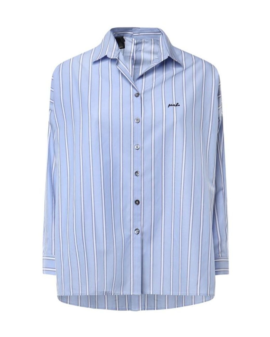 Pinko Blue Striped Button-Back Shirt