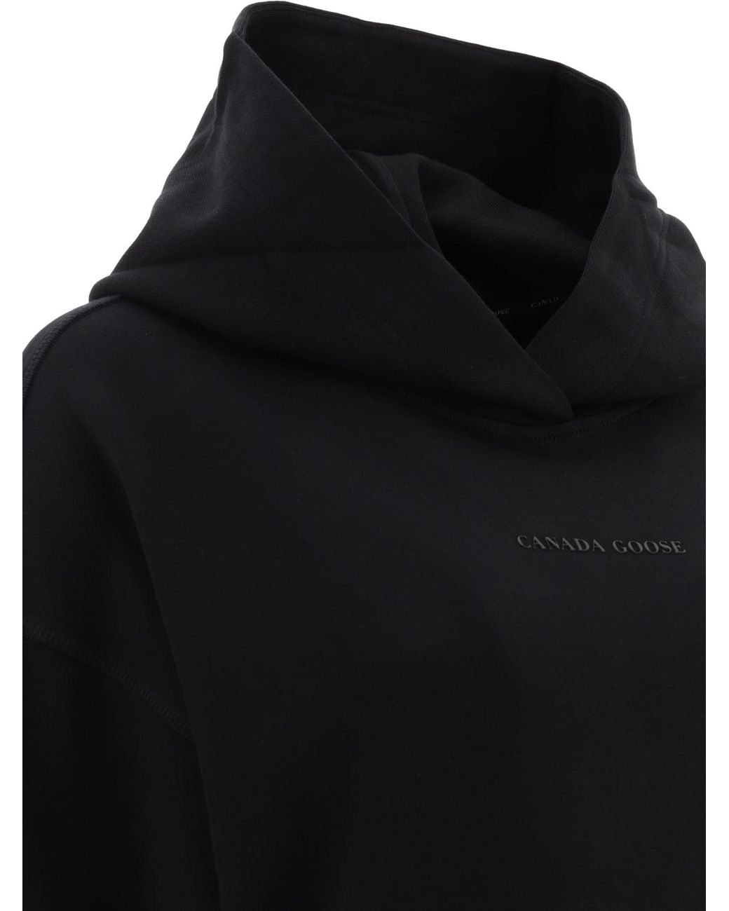 Canada Goose Black Logo-Print Hoodie