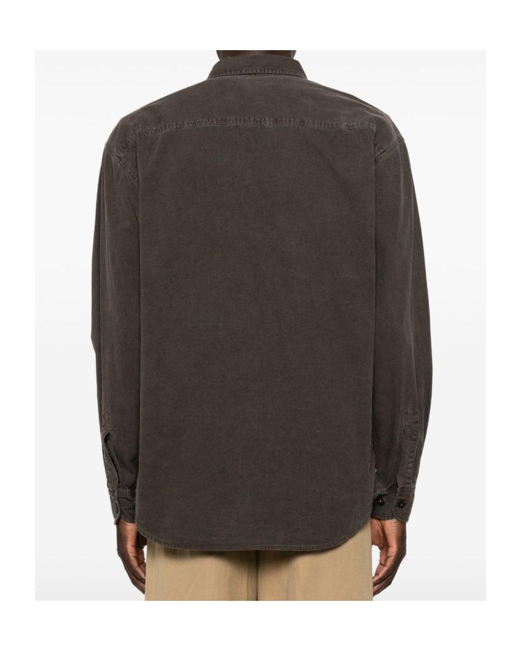 The Row Gray Oversized Button-Up Shirt for men