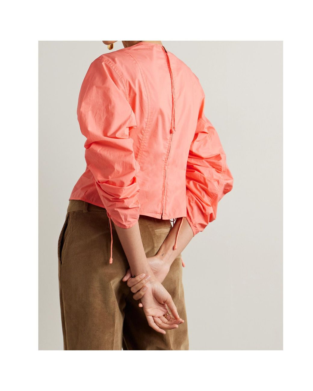 Ulla Johnson Red Puff-Sleeved Top