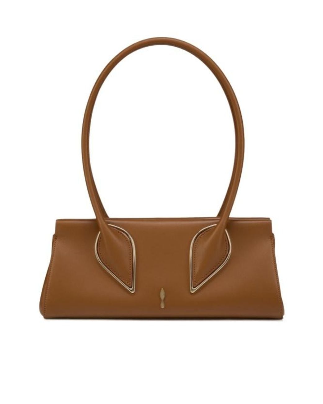 Christian Louboutin Brown Venus Logo Plaque Shoulder Bag