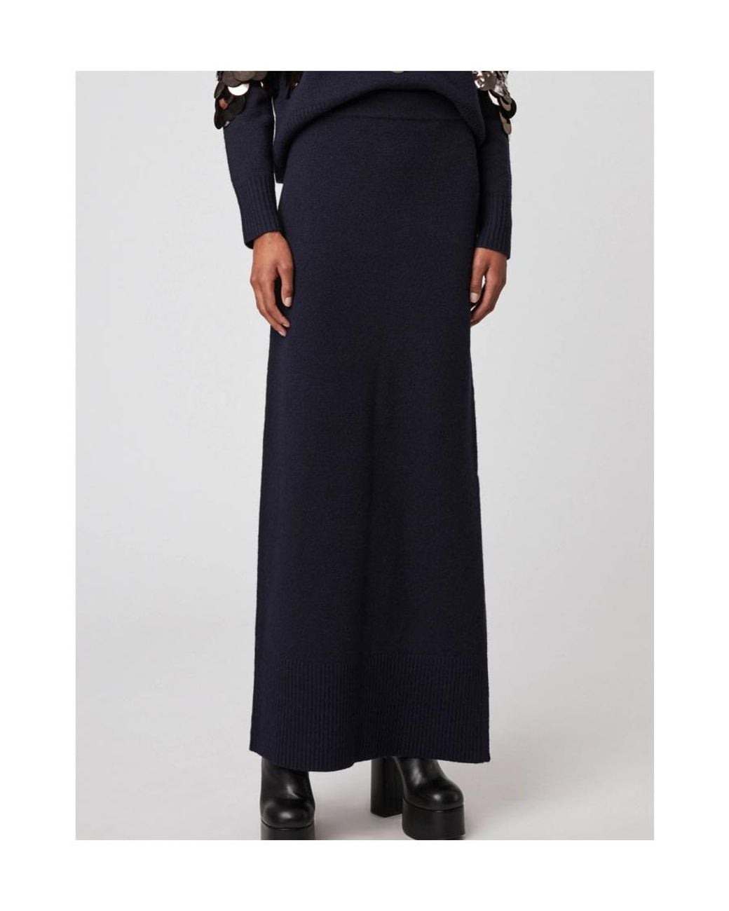 Altuzarra Blue Rib Knitted Skirt