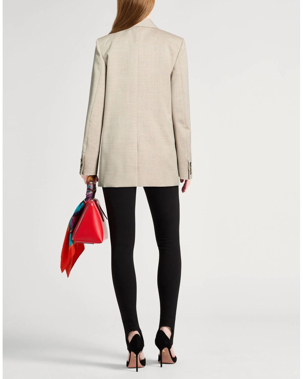 Saint Laurent Natural Double-Breasted Suit Jacket